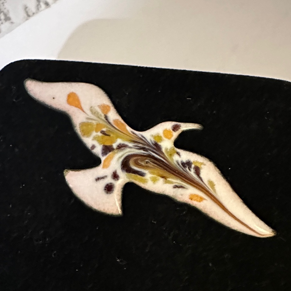 Abstract Bird-Shaped Brooch